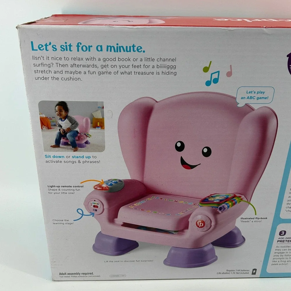Fisher-Price Laugh & Learn Smart Stages Chair Pink Toddler Musical Toy 12M+ NEW